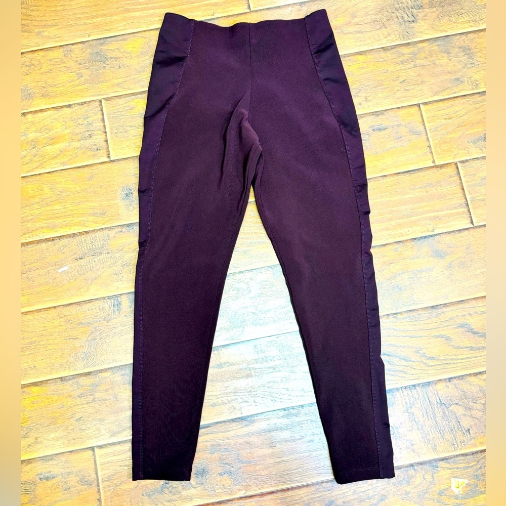 Equestrian Leggings Womens XLarge Brown Ribbed Stretchy High Rise Pull On Skinny